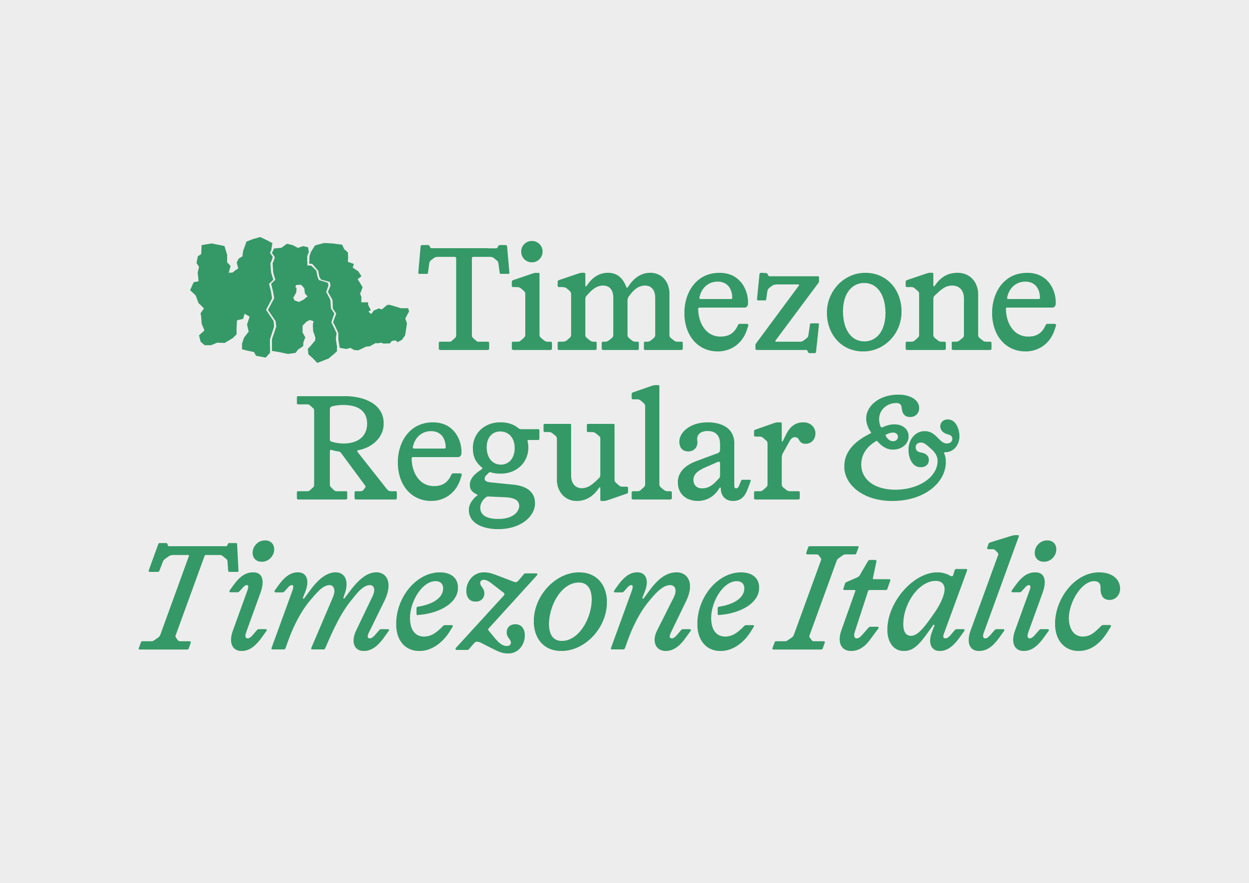 Przykład czcionki HAL Timezone Italic