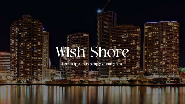 Przykład czcionki Wish Shore Regular