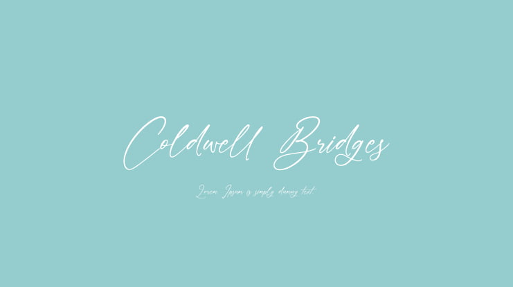Przykład czcionki Coldwell Bridges Italic