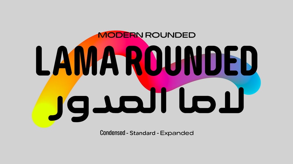 Przykład czcionki Lama Rounded Expanded Bold Expanded Italic