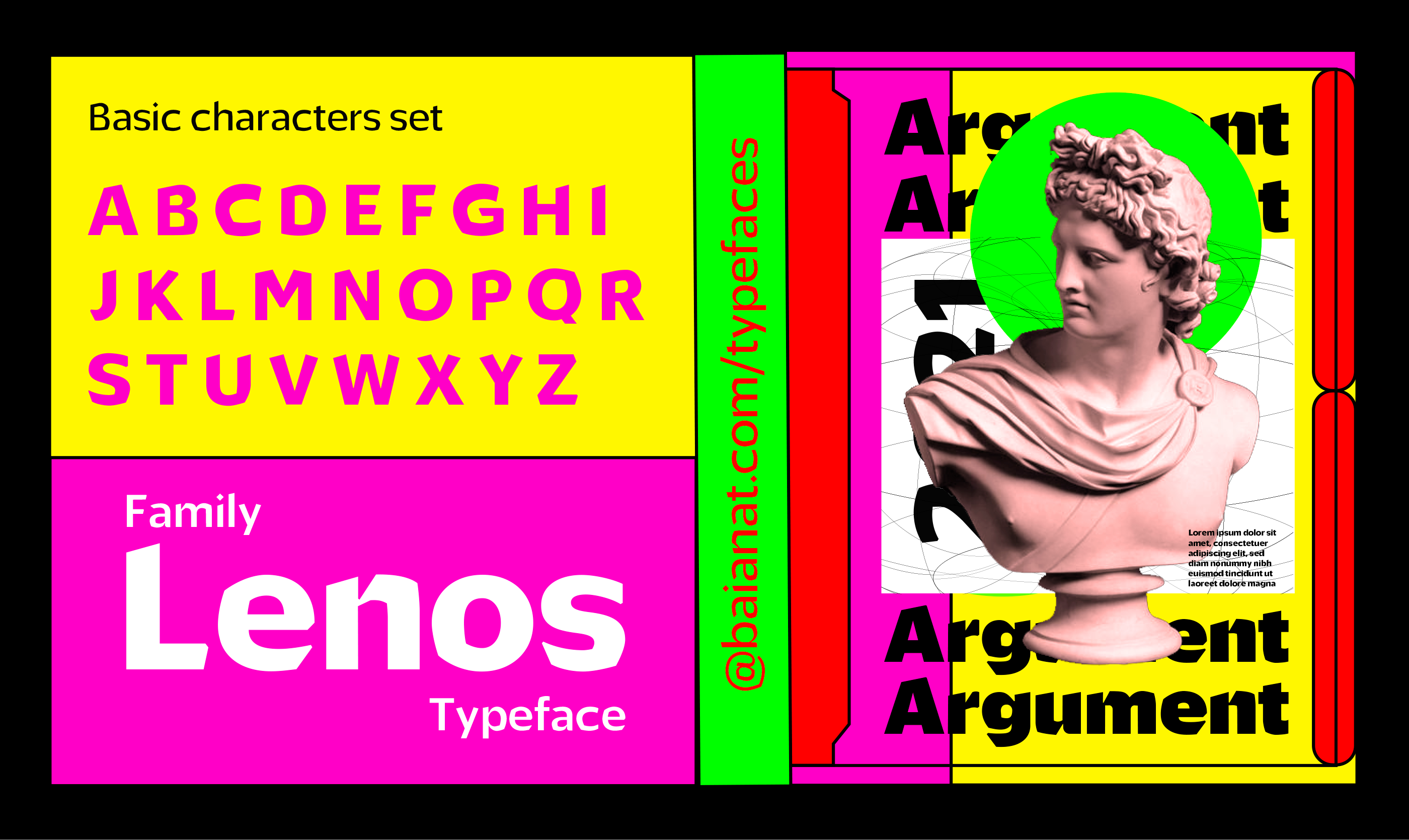Przykład czcionki Lenos SemiBold Italic
