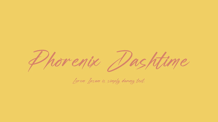Przykład czcionki Phorenix Dashtime Regular