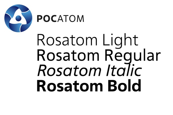 Przykład czcionki Rosatom Bold
