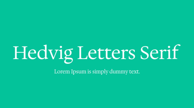 Przykład czcionki Hedvig Letters Serif