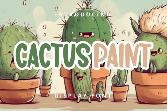 Przykład czcionki Cactus Paint Regular