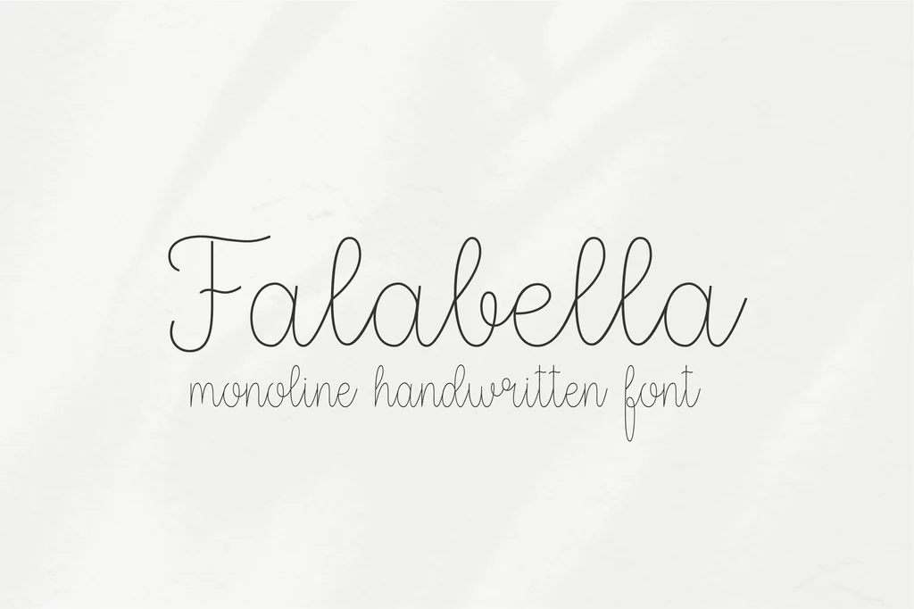 Przykład czcionki Falabella