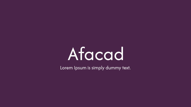 Przykład czcionki Afacad Medium Italic