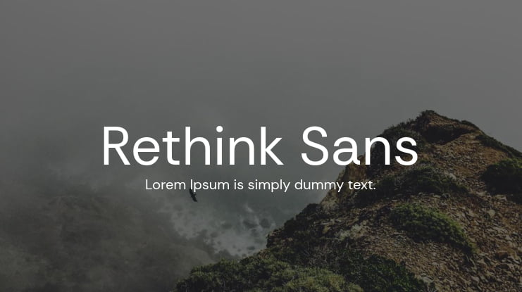 Przykład czcionki Rethink Sans