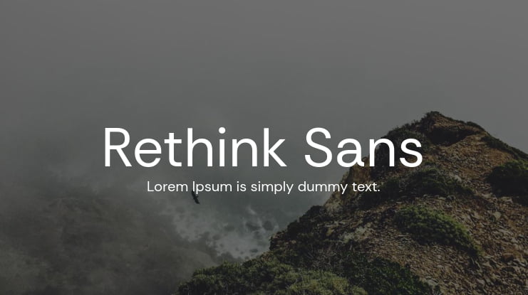 Przykład czcionki Rethink Sans Bold