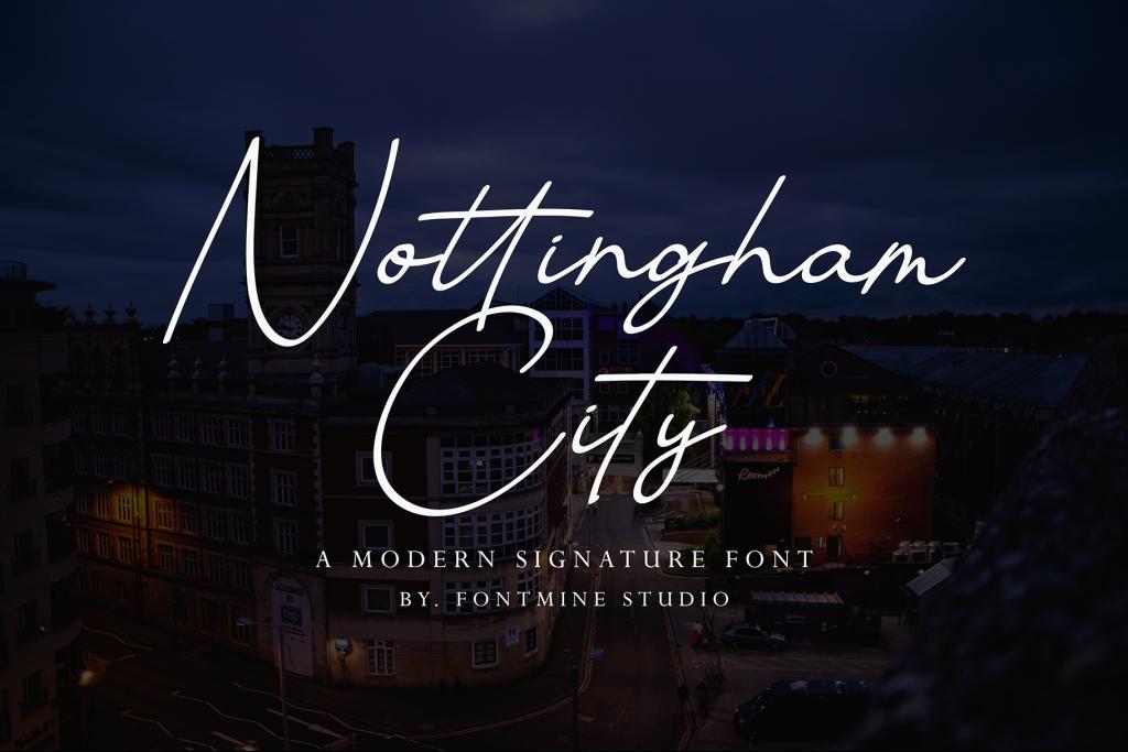Przykład czcionki Nottingham City