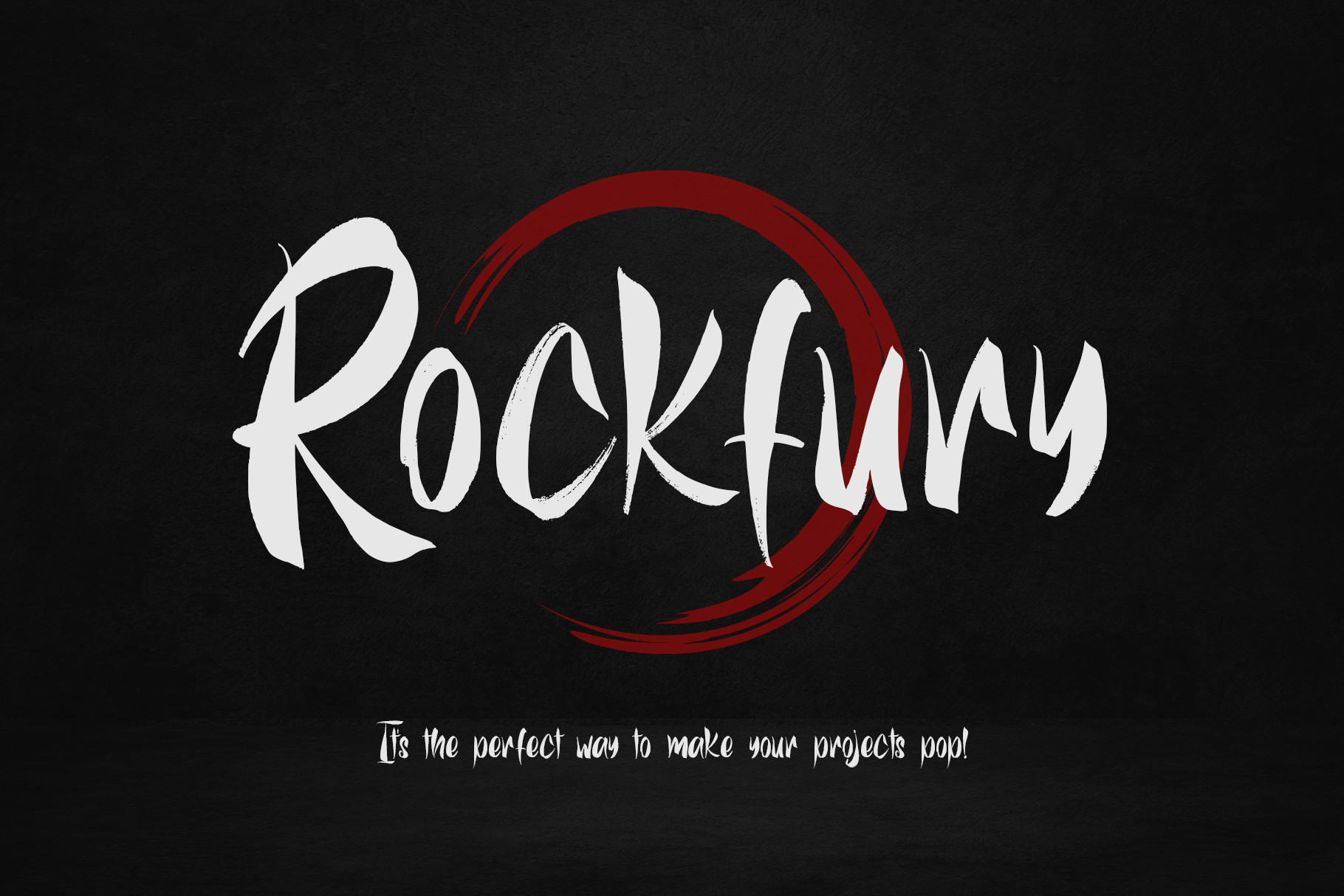 Przykład czcionki Rockfury Italic