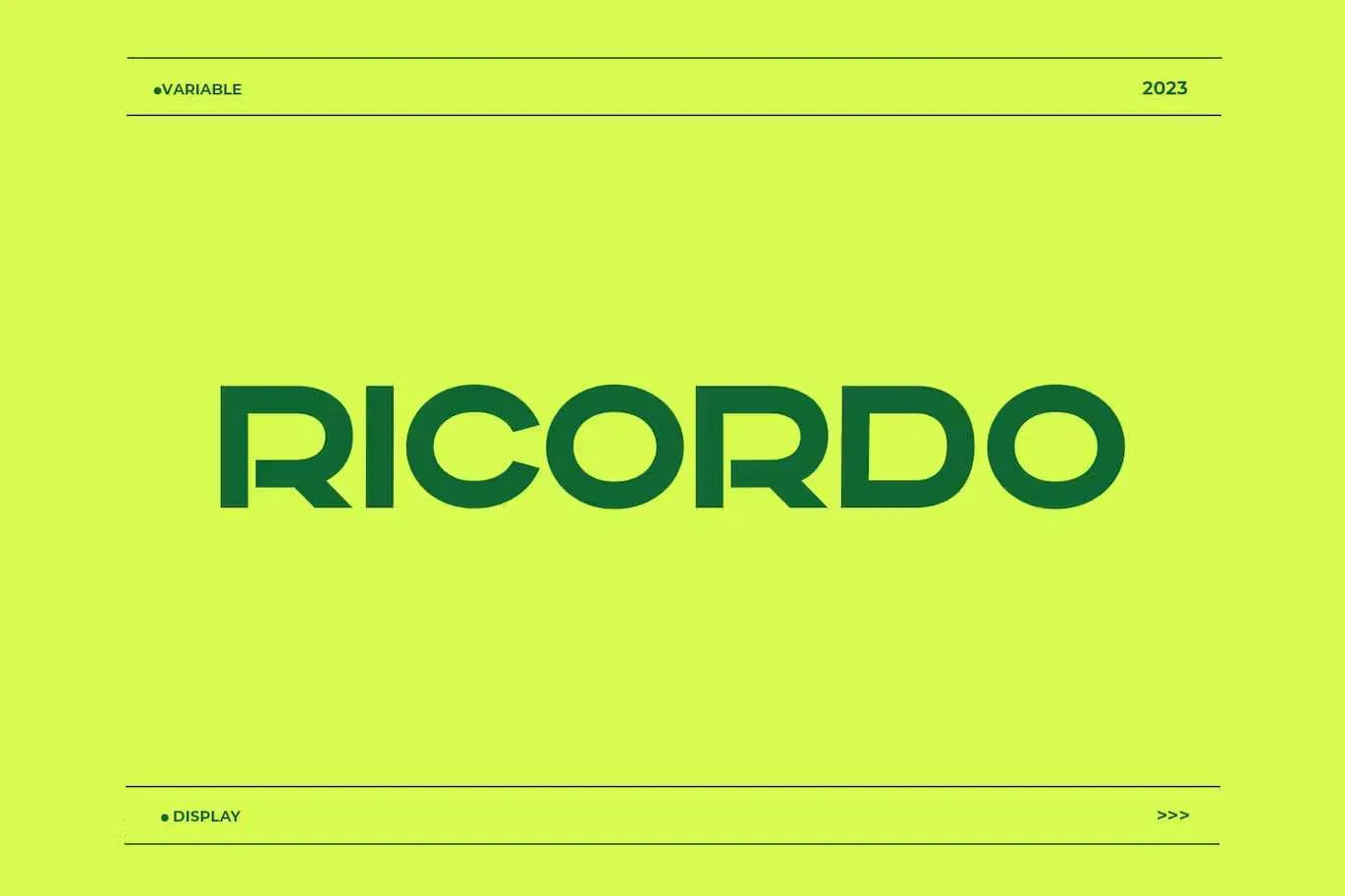 Przykład czcionki RICORDO Thin