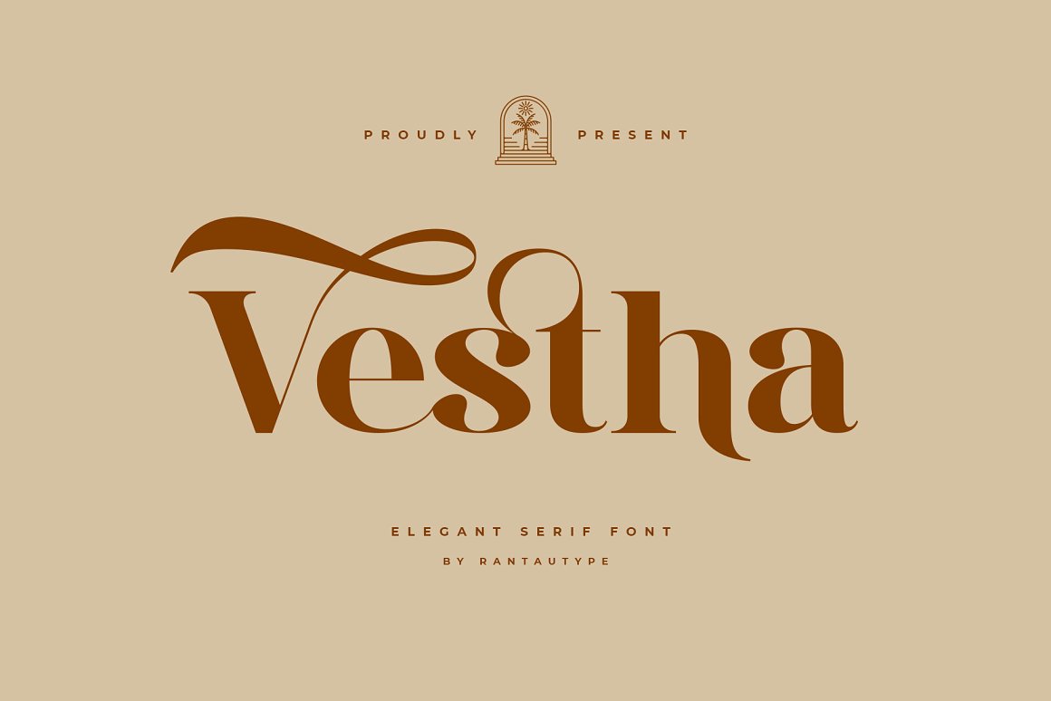Przykład czcionki Vestha Regular