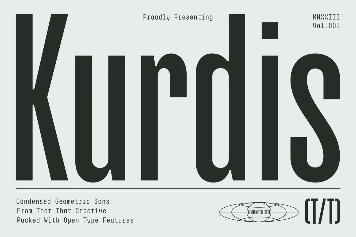 Przykład czcionki Kurdis Regular