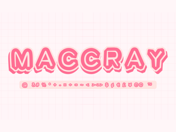 Przykład czcionki Maccray
