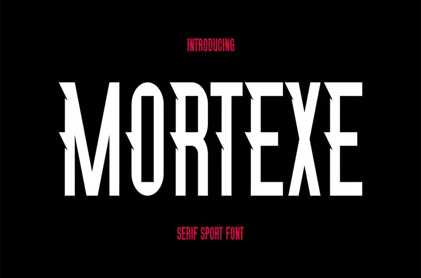 Przykład czcionki Mortexe