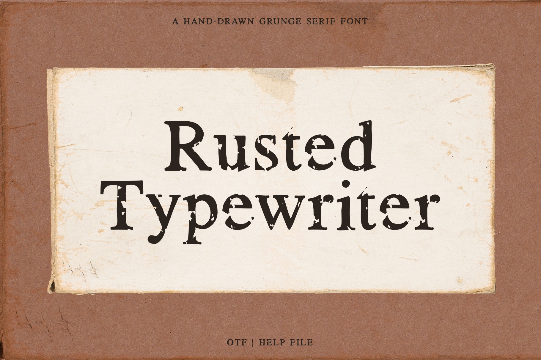 Przykład czcionki Rusted Typewriter Regular