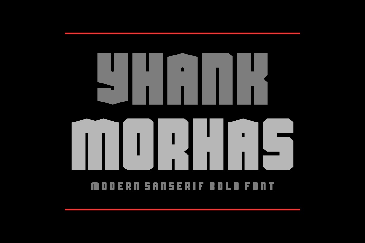 Przykład czcionki Yhank Morhas Bold