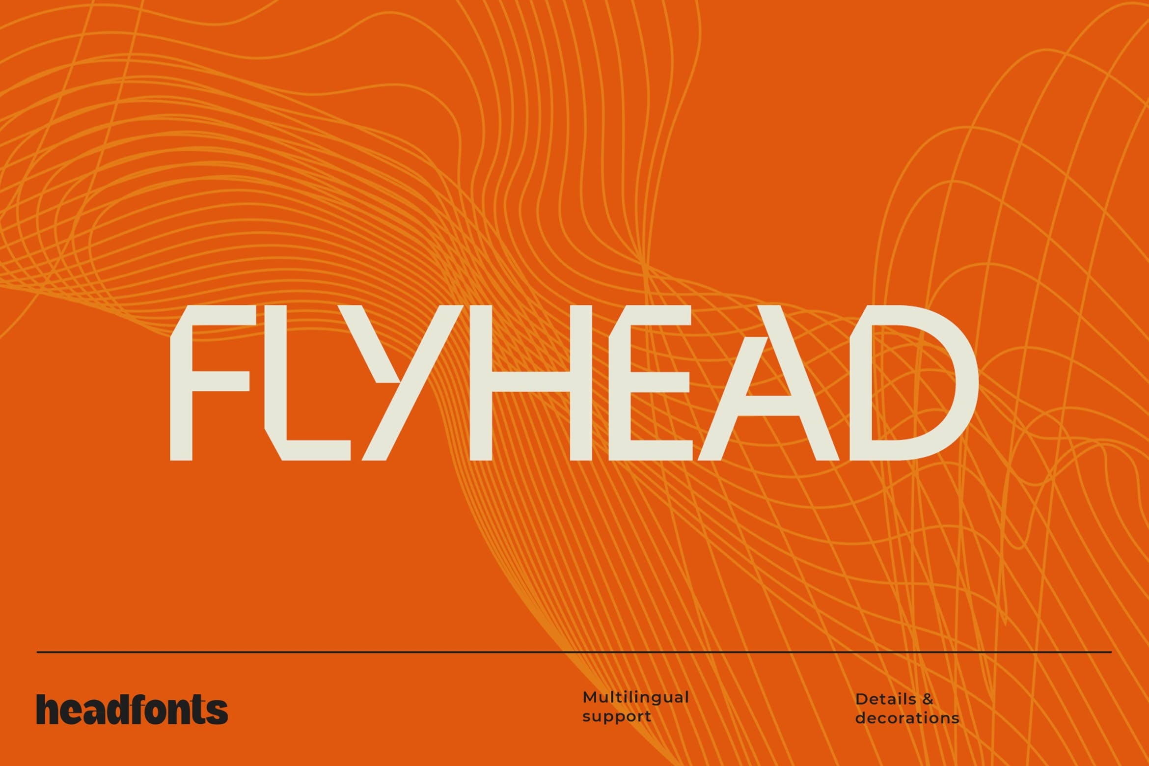 Przykład czcionki Flyhead Regular
