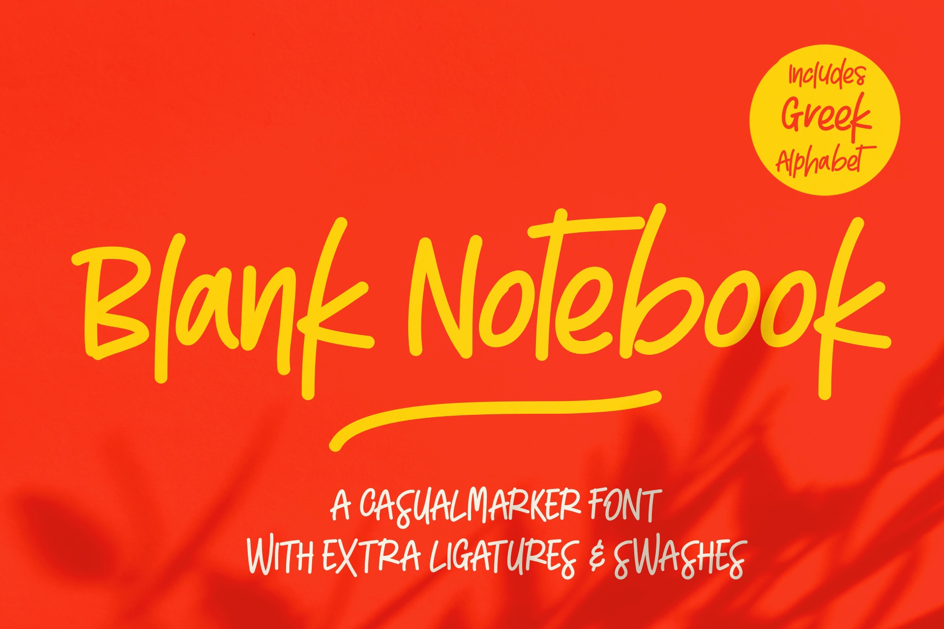 Przykład czcionki Blank Notebook extras
