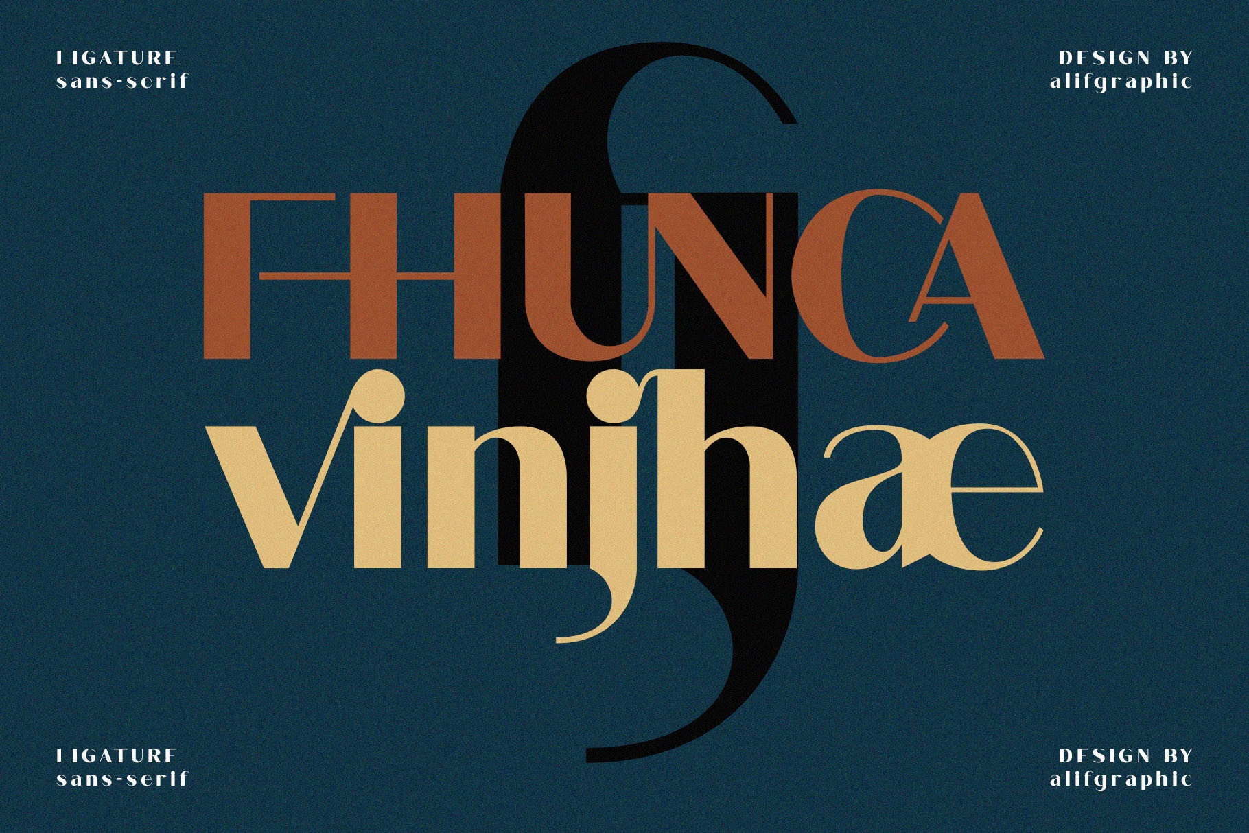 Przykład czcionki Fhunca Vinjhae