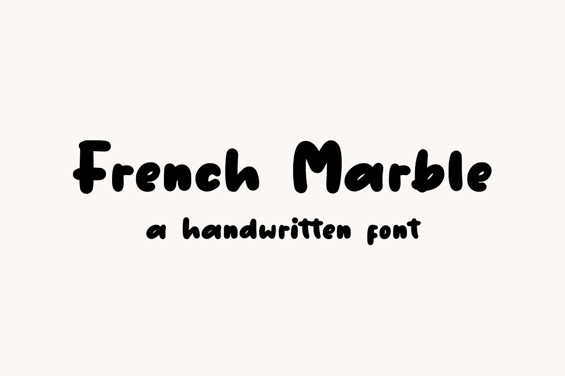 Przykład czcionki French Marble