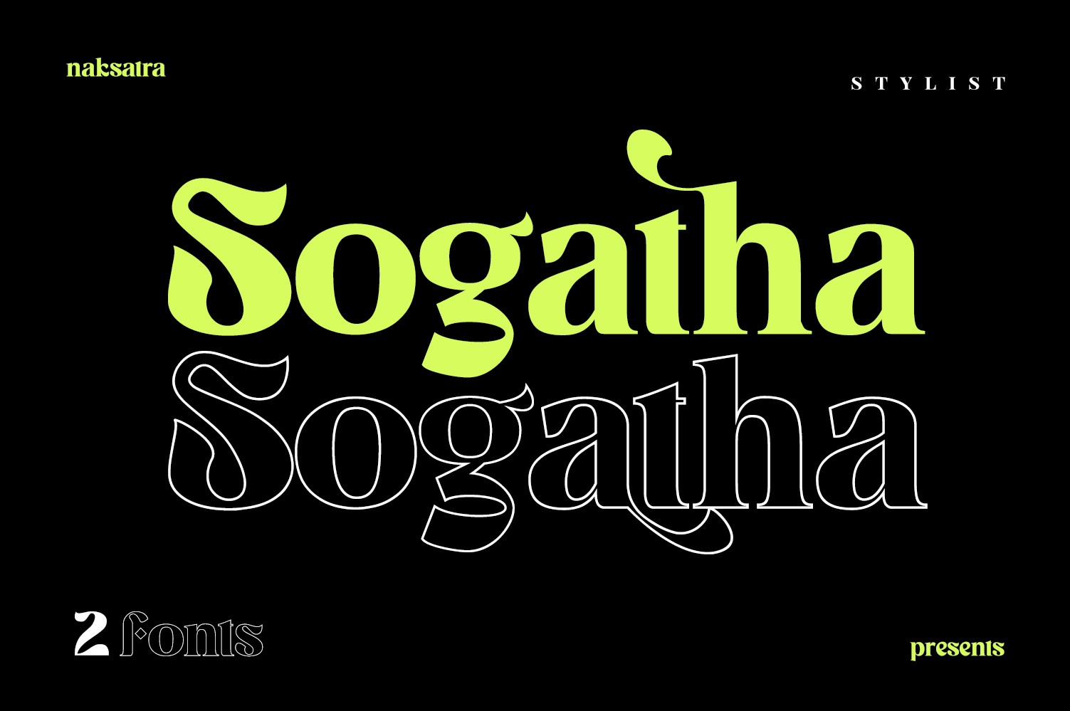 Przykład czcionki Sogatha Regular