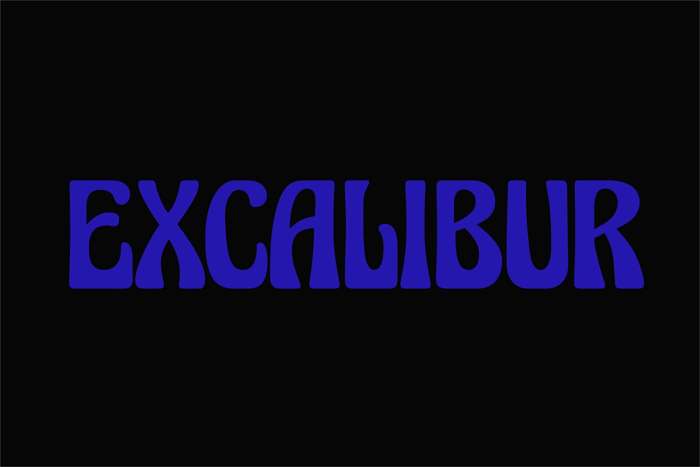 Przykład czcionki Excalibur
