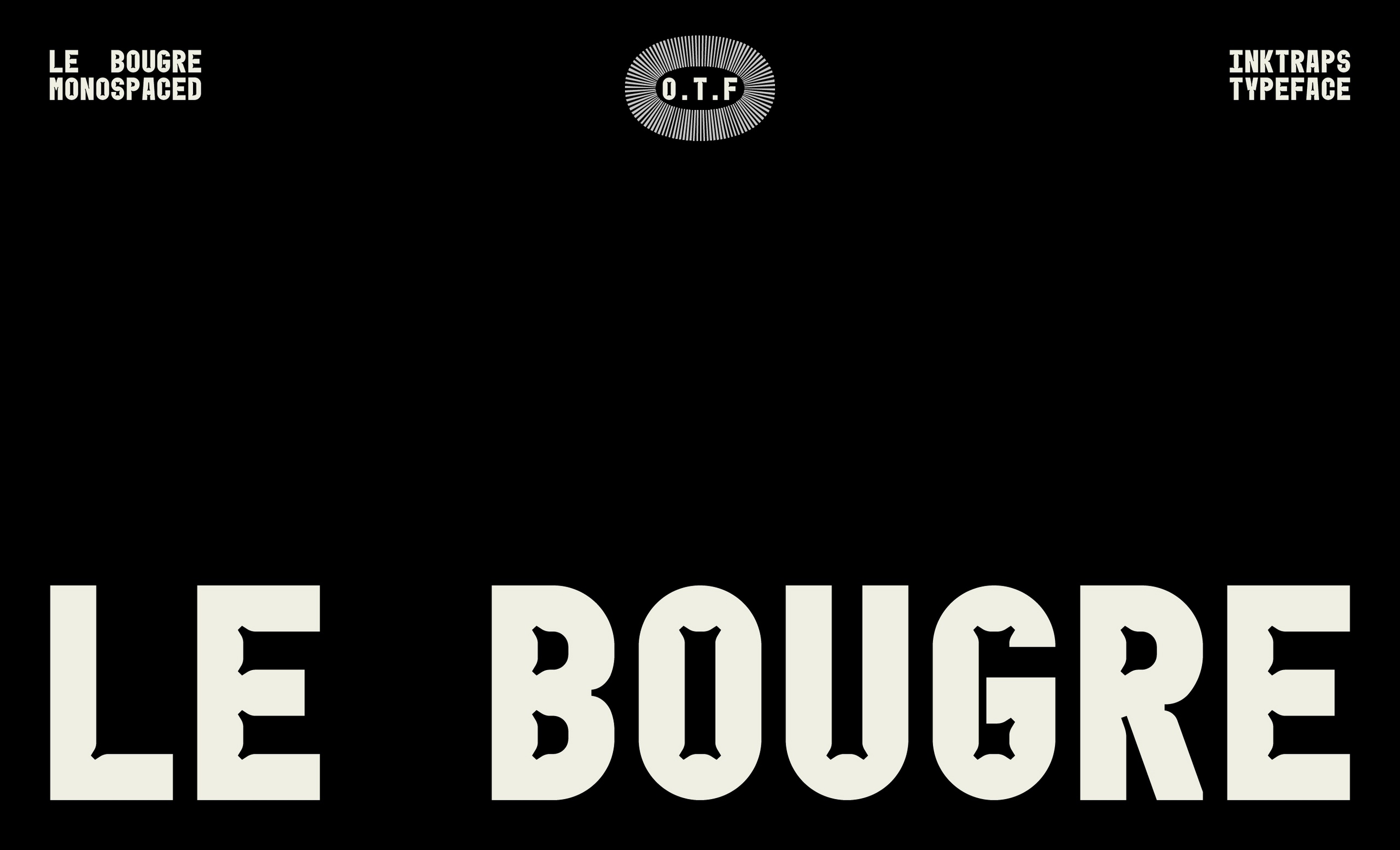 Przykład czcionki Le Bougre