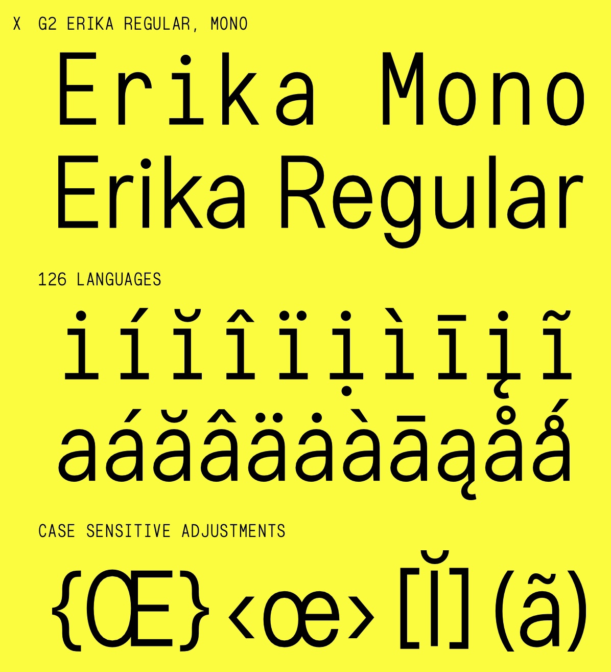 Przykład czcionki G2 Erika Mono