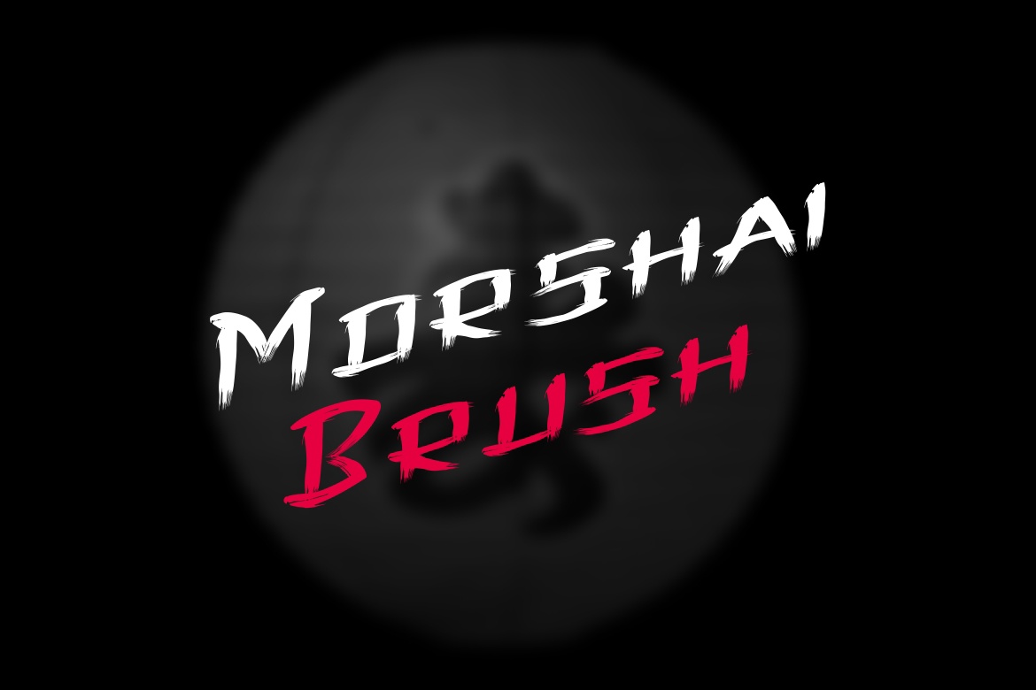 Przykład czcionki Morshai Brush Regular