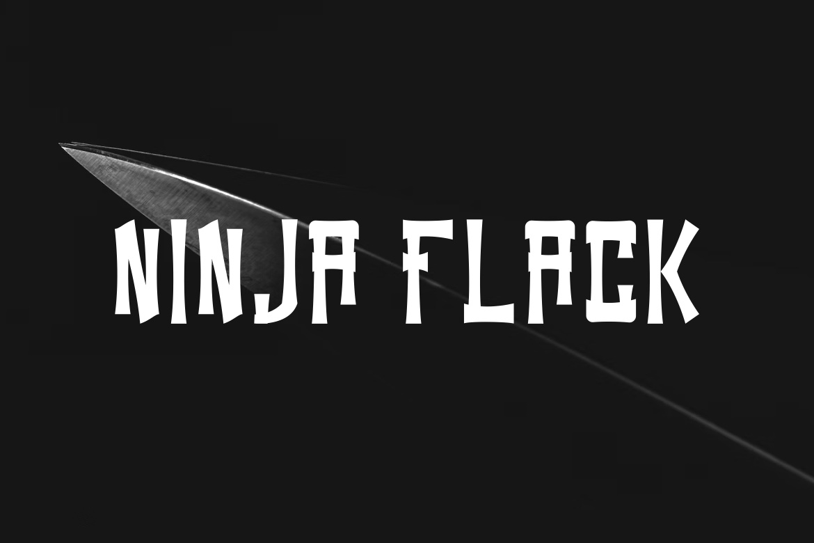 Przykład czcionki Ninja Flack