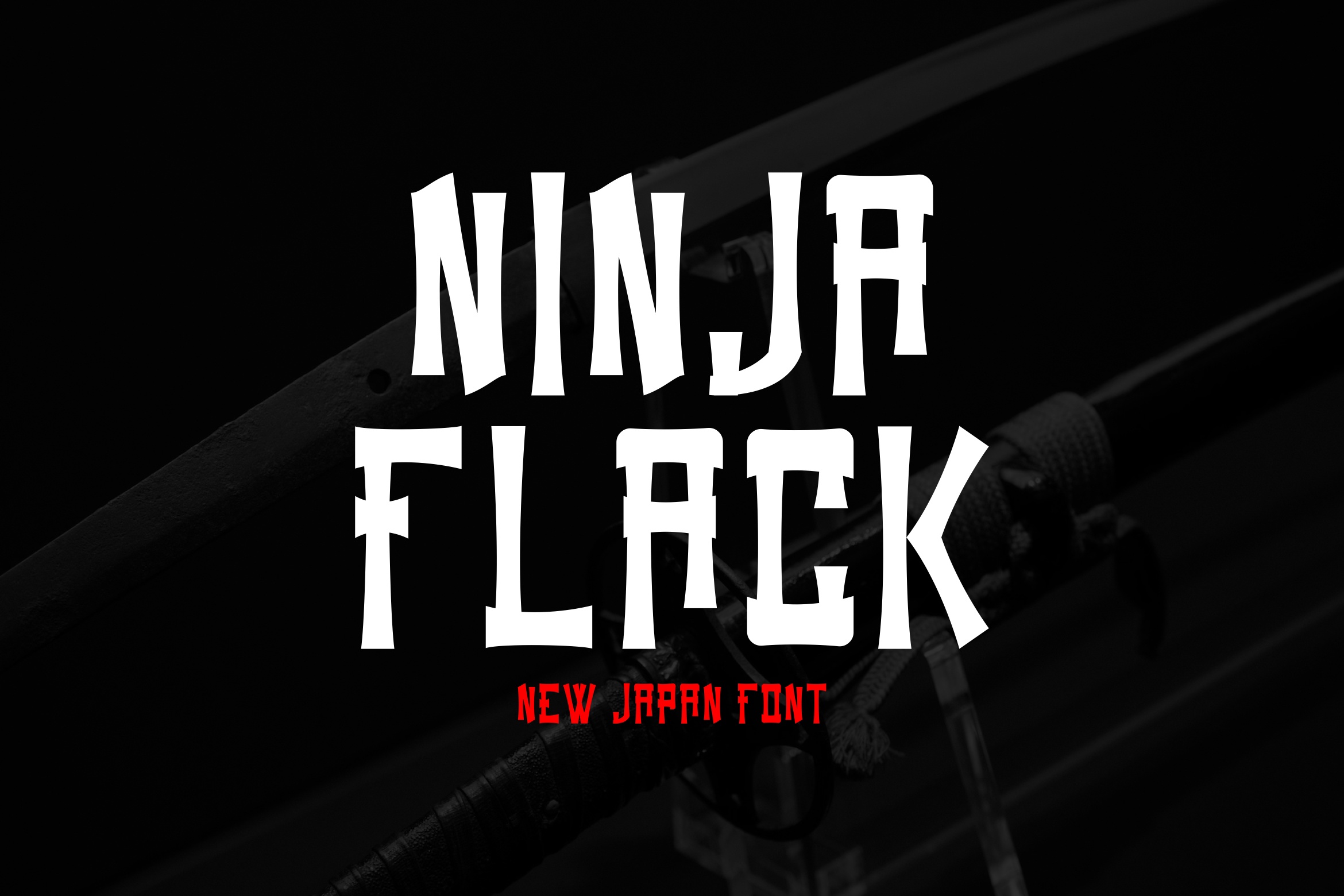 Przykład czcionki Ninja Flack Regular