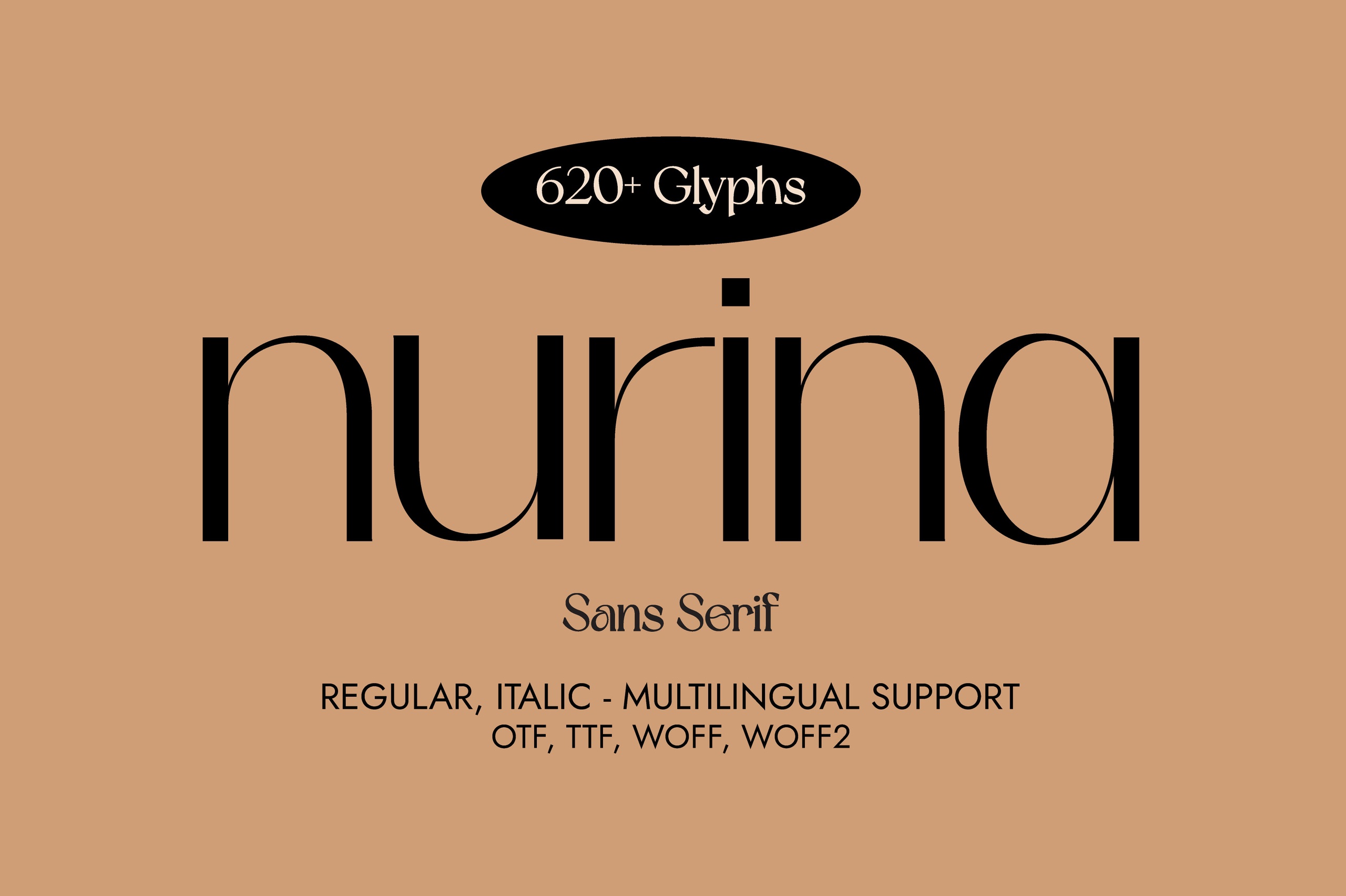 Przykład czcionki Nurina Regular