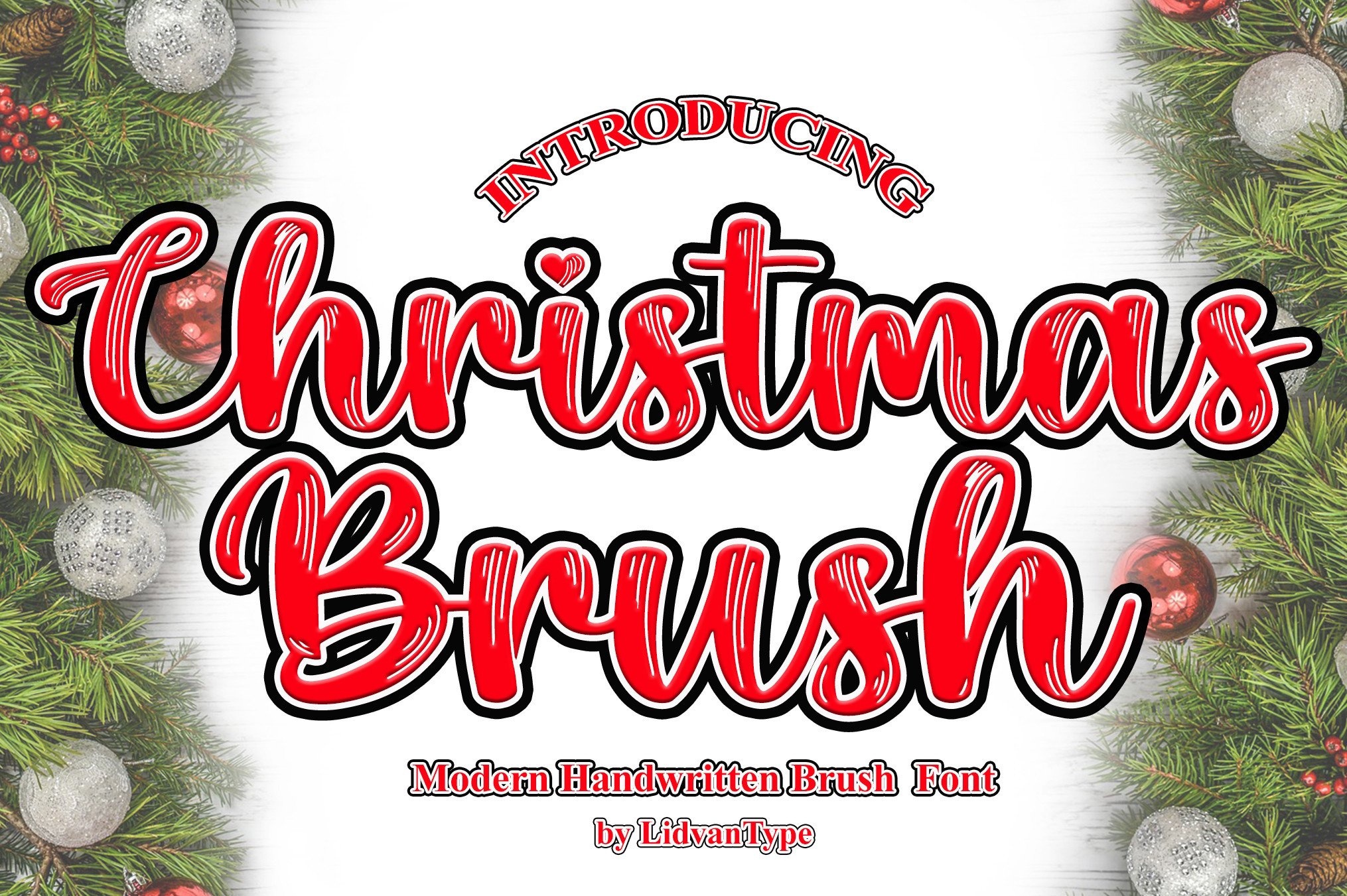 Przykład czcionki Christmas Brush