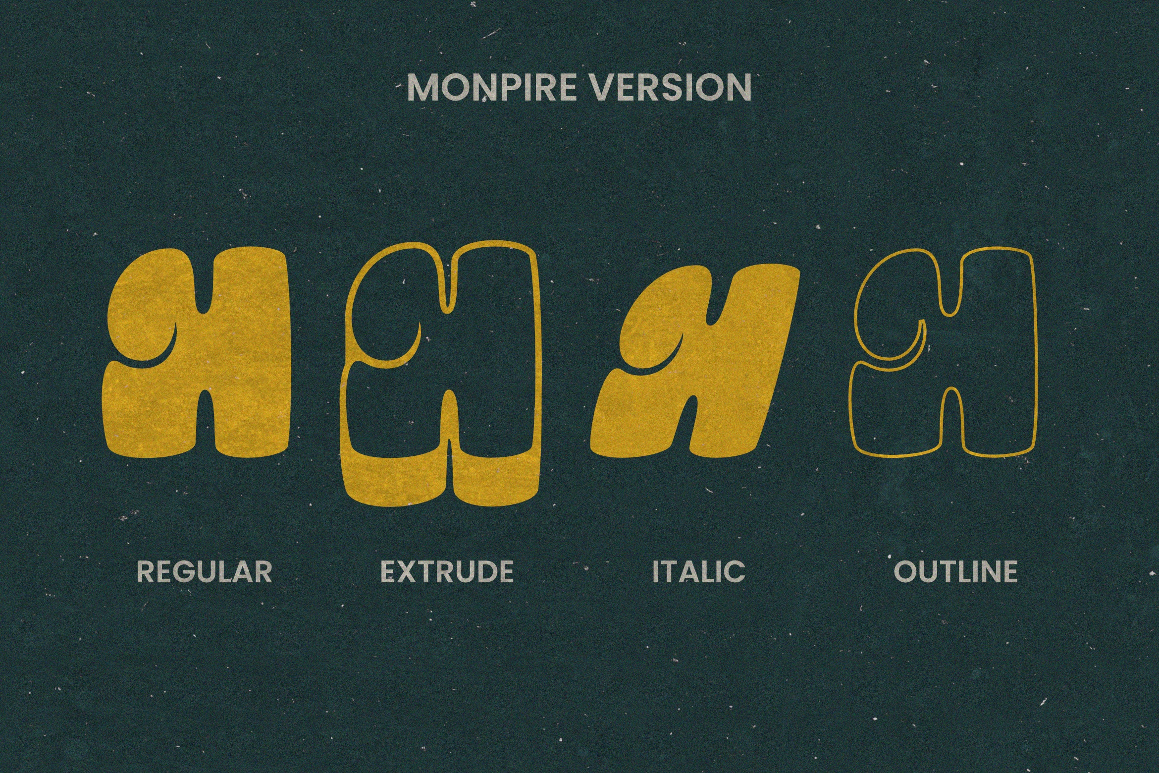 Przykład czcionki Monpire Italic