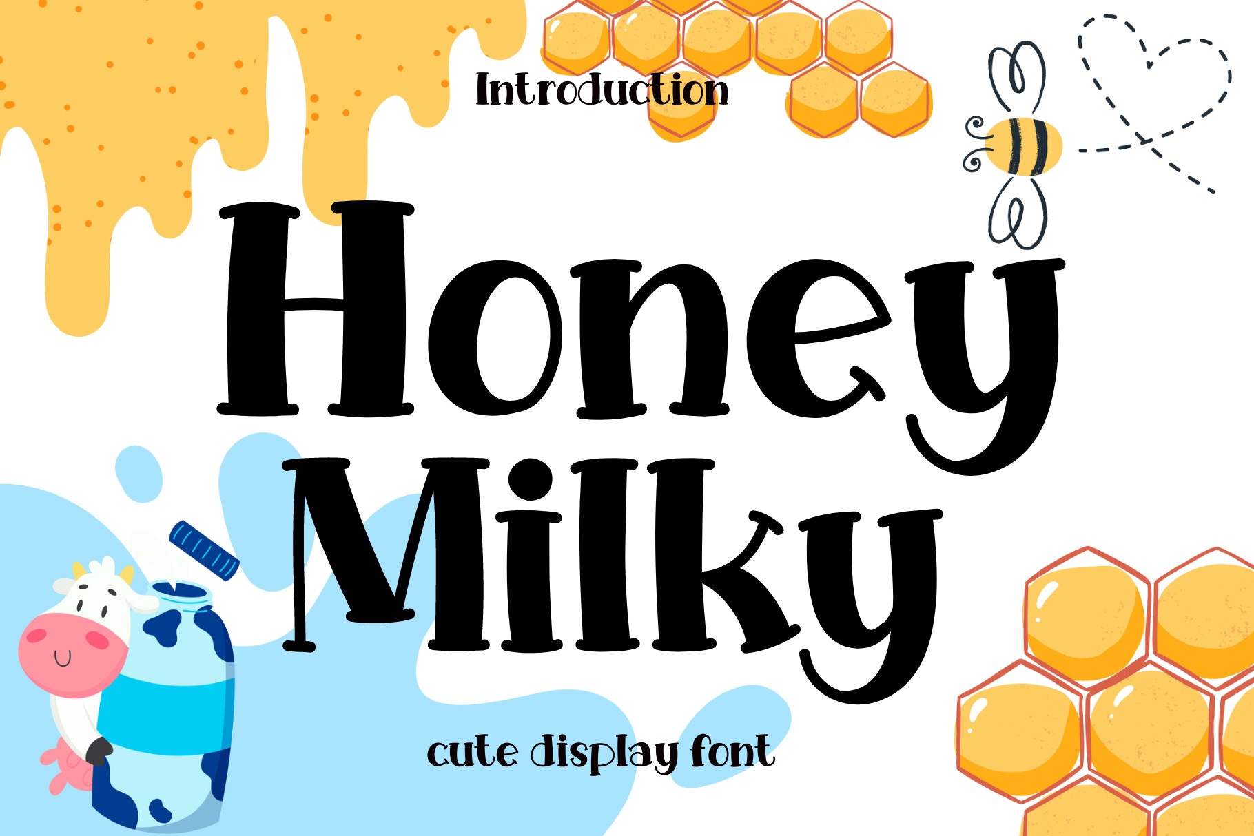 Przykład czcionki Honey Milky