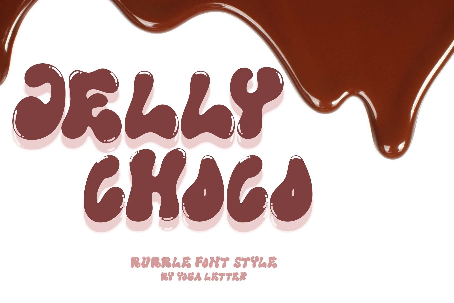 Przykład czcionki Jelly Choco