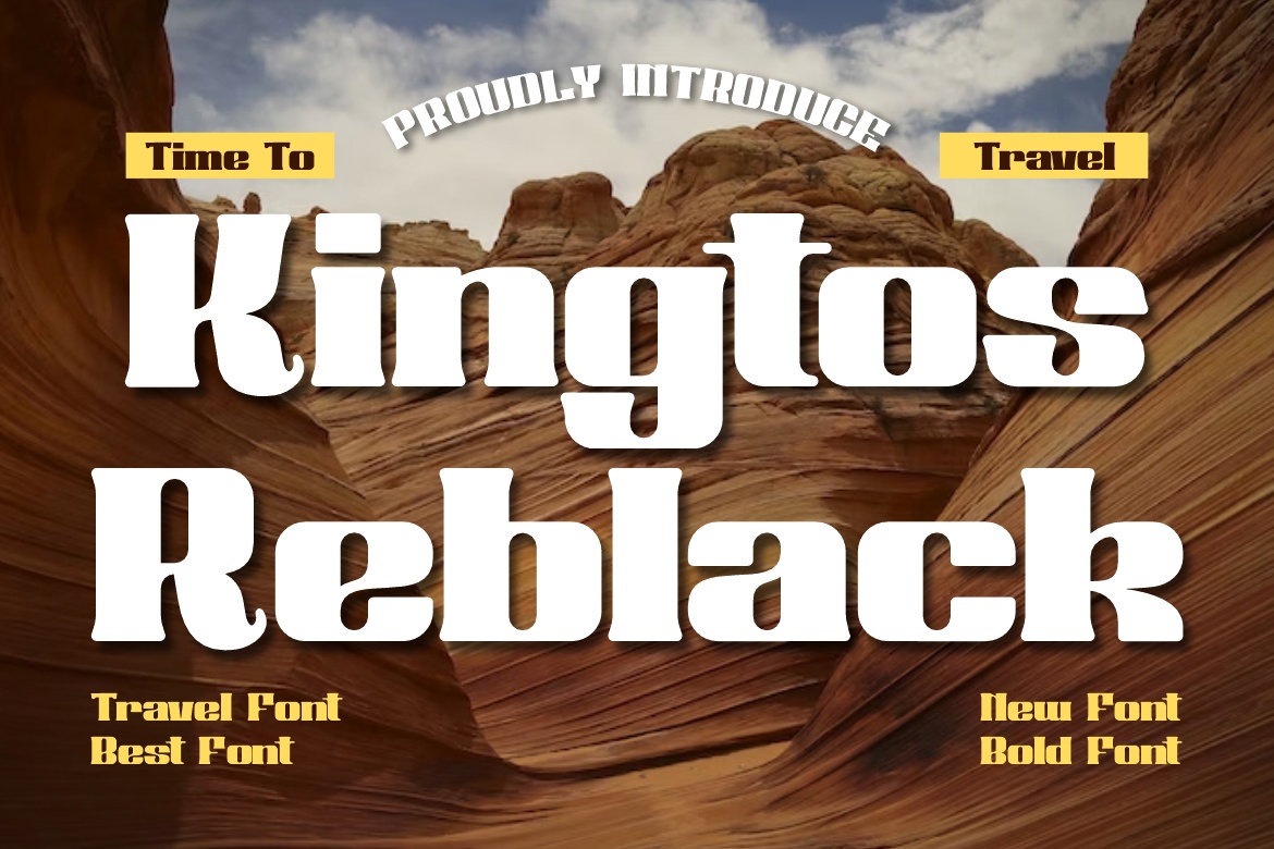 Przykład czcionki Kingtos Reblack Regular