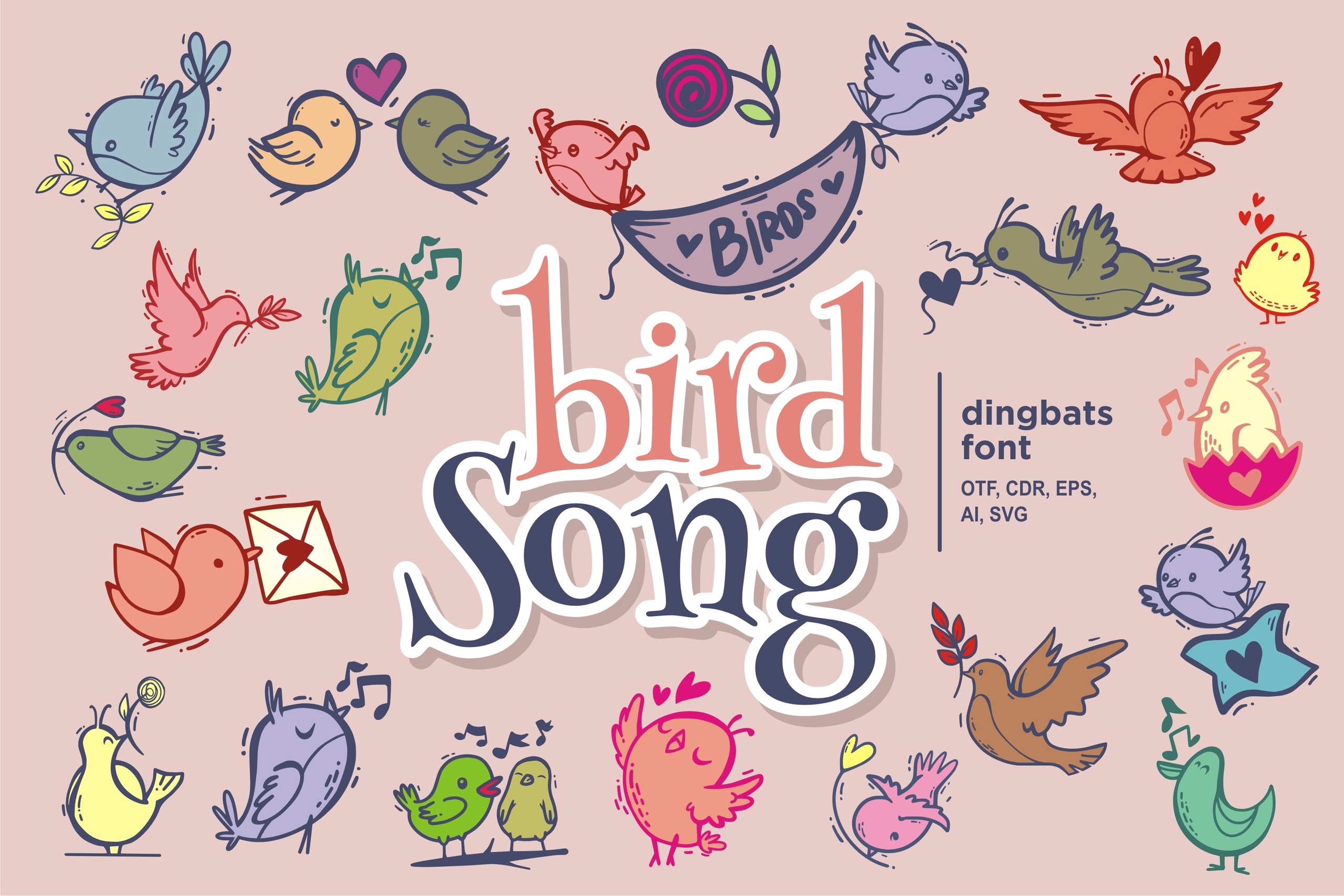 Przykład czcionki Bird Song