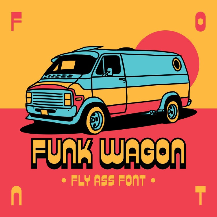 Przykład czcionki KC Funk Wagon