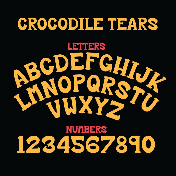Przykład czcionki KC Crocodile Tears Regular