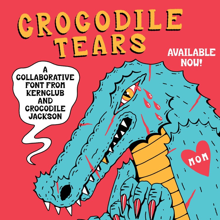 Przykład czcionki KC Crocodile Tears
