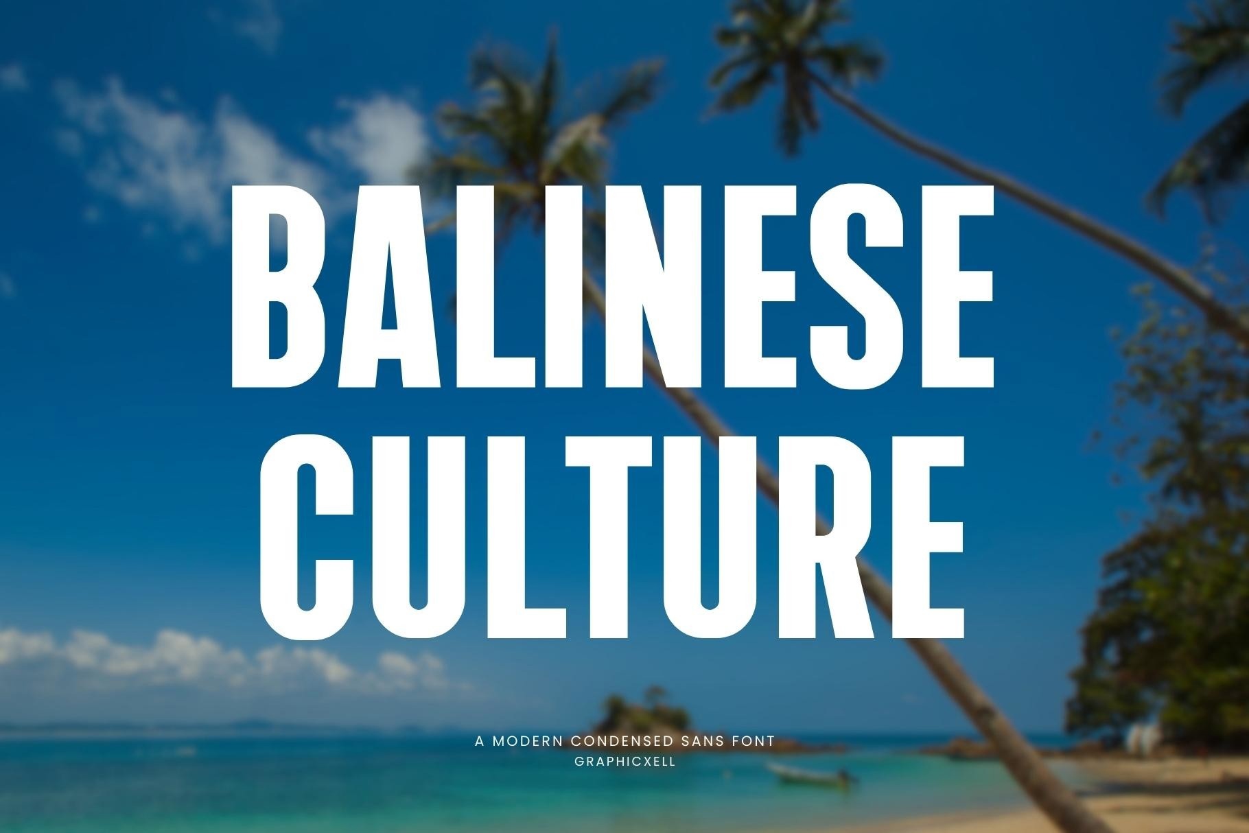 Przykład czcionki Balinese Culture