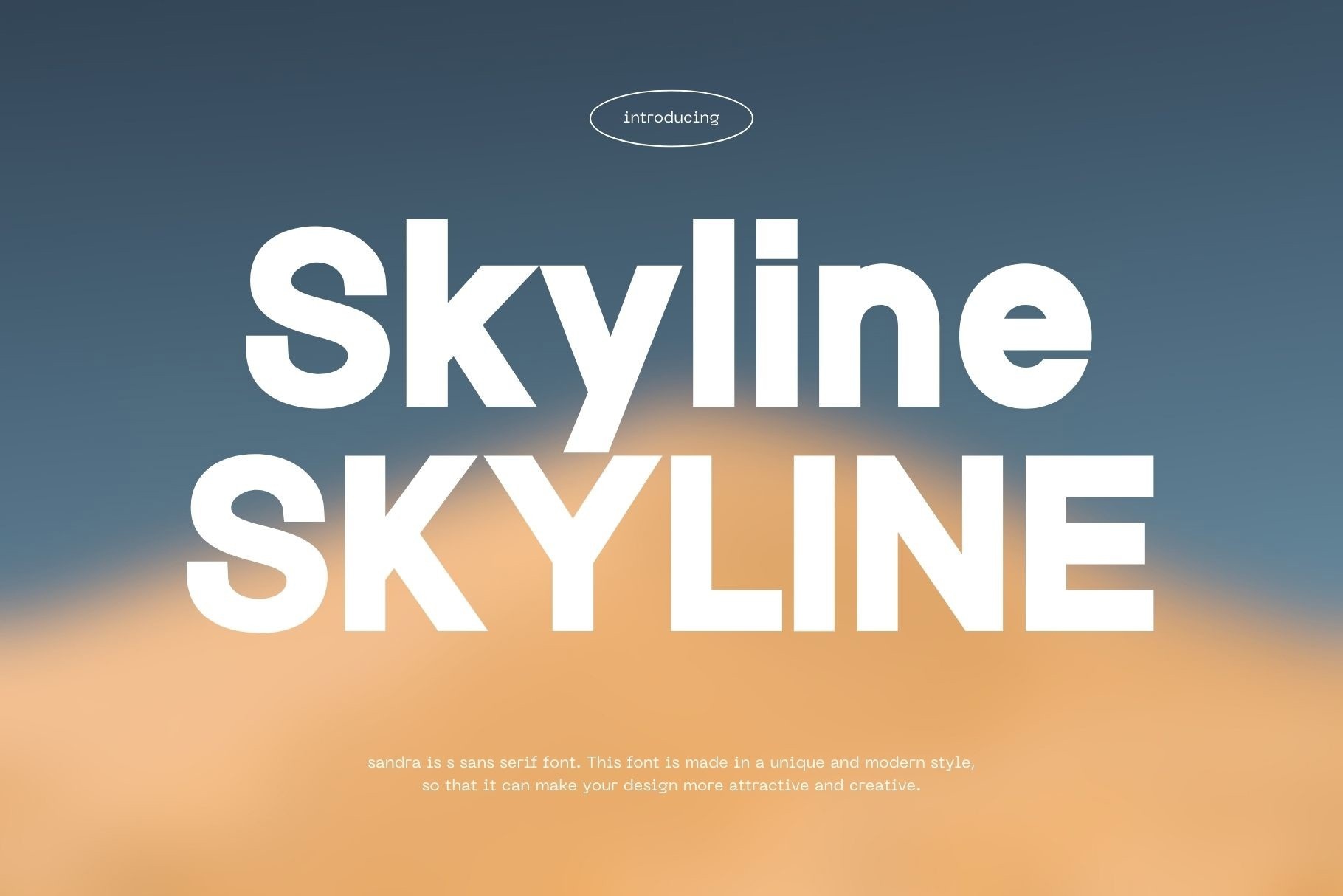 Przykład czcionki Skyline