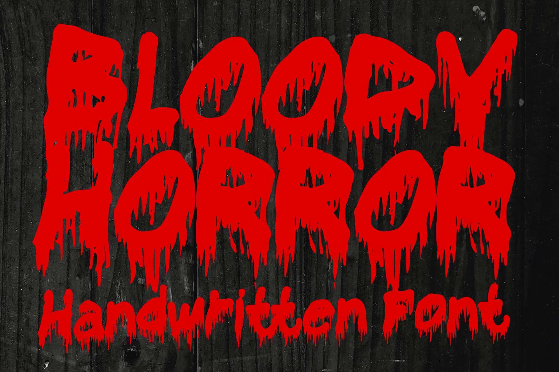 Przykład czcionki Bloody Horror