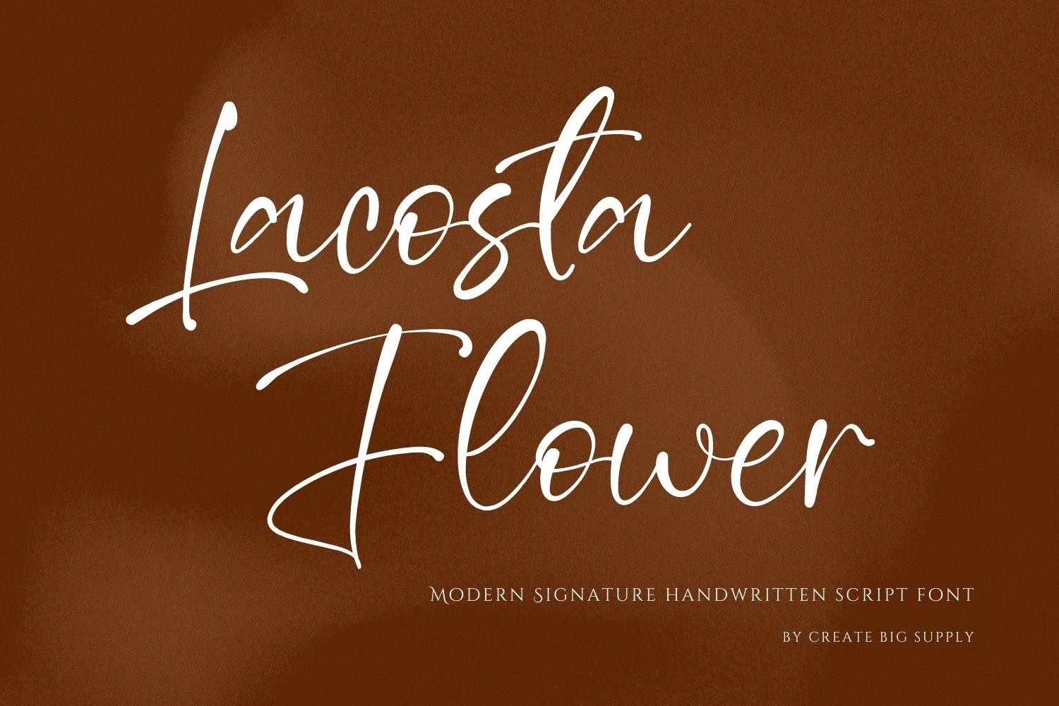 Przykład czcionki Lacosta Flower Regular