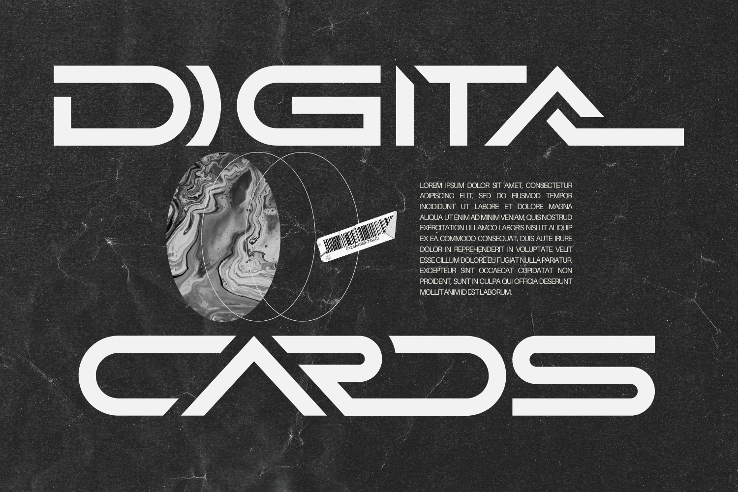 Przykład czcionki Digital Cards