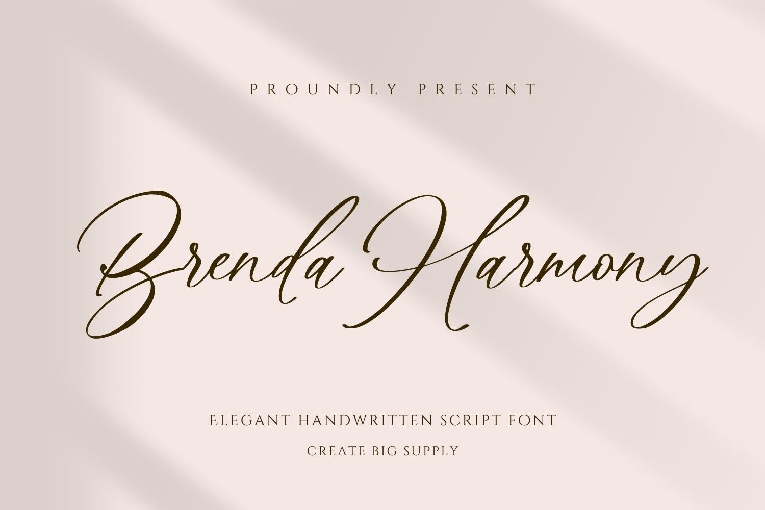 Przykład czcionki Brenda Harmony Regular