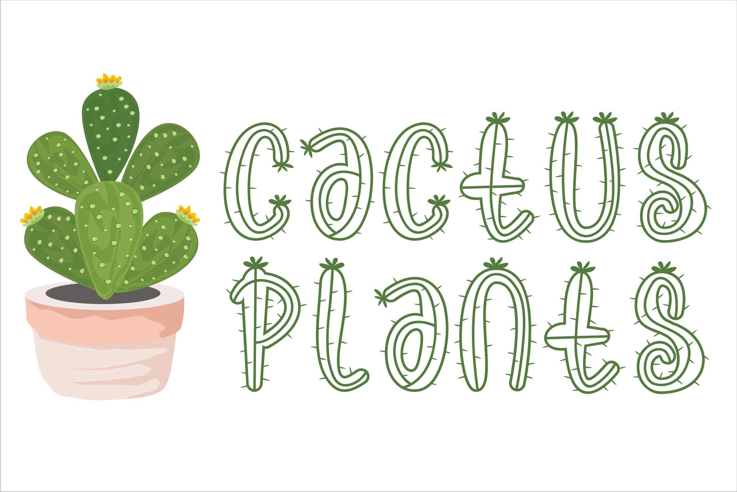 Przykład czcionki Cactus Plants Regular